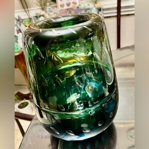 VINTAGE HANDBLOWN LARGE VASE